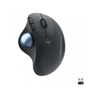 Logitech ERGO M575 Mouse Trackball Wireless - Facile controllo con il pollice, Tracciamento fluido, Design ergonomico e conforte