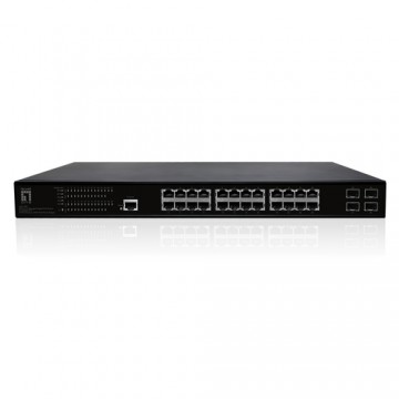 LevelOne GEP-2861 switch di rete Gestito L2 Gigabit Ethernet (10/100/1000) Supporto Power over Ethernet (PoE) 1U Nero