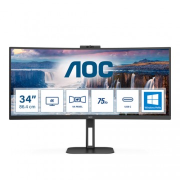 AOC V5 CU34V5CW 86,4 cm (34") 3440 x 1440 Pixel Wide Quad HD LED Nero