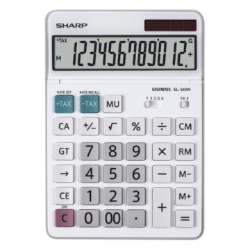 Sharp EL-340W calcolatrice Desktop Calcolatrice con display Bianco