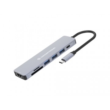 Conceptronic DONN19G replicatore di porte e docking station per notebook Cablato USB 3.2 Gen 1 (3.1 Gen 1) Type-C Grigio