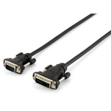 Equip 118943 1.8m DVI-A VGA (D-Sub) Nero cavo e adattatore video