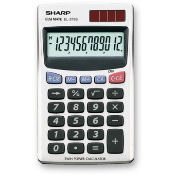 Sharp EL-379SB calcolatrice Tasca Calcolatrice di base Bianco