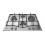 Hotpoint PCN 642 T/IX/HAR piano cottura Acciaio inossidabile Da incasso 60 cm Gas 4 Fornello(i)