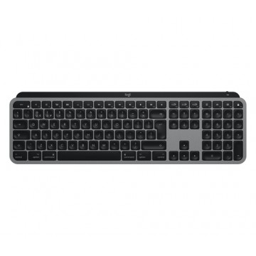 Logitech MX Keys tastiera RF senza fili + Bluetooth QWERTY Italiano Alluminio, Nero