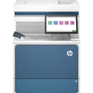 HP Stampante multifunzione Enterprise Color LaserJet Flow 6800zf, Stampa, copia, scansione, fax, Flow touchscreen Cucitura Cartu