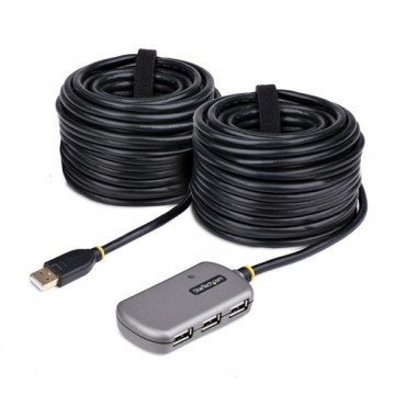 StarTech.com Cavo di Prolunga USB 2.0 da 24m con Hub di Estensione a 4 Porte USB-A, Cavo ripetitore USB attivo, Cavo Prolunga al
