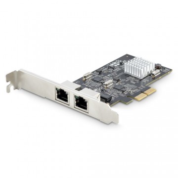 StarTech.com Scheda di rete 2.5 Gigabit a 2 porte - Scheda Ethernet PCIe da 2,5 Gbps NBASE-T, Intel I225-V, Scheda di rete per P