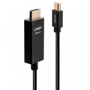 Lindy 40922 cavo e adattatore video 2 m Mini DisplayPort HDMI tipo A (Standard) Nero