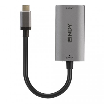 Lindy 43327 cavo e adattatore video 0,11 m USB tipo-C HDMI Nero, Grigio