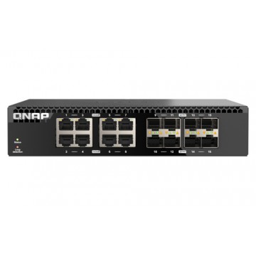 QNAP QSW-3216R-8S8T switch di rete Non gestito L2 10G Ethernet (100/1000/10000) Nero