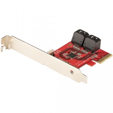 StarTech.com Scheda PCIe SATA - Scheda di Espansione PCIe SATA a 4 porte 6 Gbps - Staffa a Profilo Basso/Alto - ASM1062 senza RA