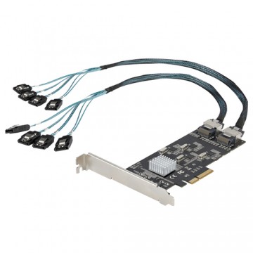 StarTech.com Scheda SATA PCI Express a 8 porte - Adattatore/convertitore PCI Express GEN 2 per SSD/HDD SATA 3 con 4 Controller H