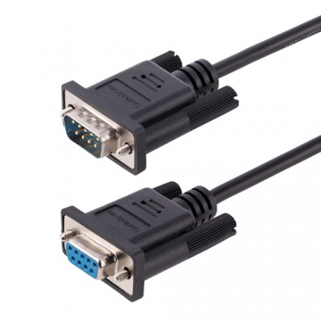 StarTech.com Cavo Seriale Null Modem RS232 da 3 m - Cavo Seriale Crossover con Schermatura in Alluminio - Cavo COM Connettore DB