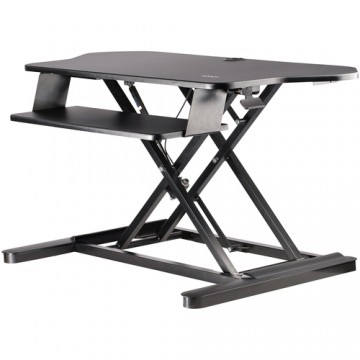 StarTech.com Scrivania ad angolo Sit Stand con Vassoio per Tastiera - Ampia Superficie (908x530mm) - Postazione di lavoro ergono