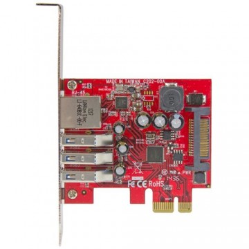 StarTech.com Scheda Espansione PCI Express USB 3.0 a 3 porte con UASP + Gigabit Ethernet