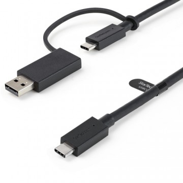 StarTech.com Cavo USB-C da 1 m con adattatore Dongle USB-A - Cavo ibrido 2-in-1 USB tipo C con USB-A - Da USB-C a USB-C (10Gbps/