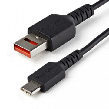 StarTech.com Cavo di ricarica USB C sicuro da 1 m - Cavo di sola alimentazione da USB-A a USB type C con blocco dati - Cavo cari