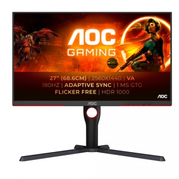 AOC G3 Q27G3XMN Monitor PC 68,6 cm (27") 2560 x 1440 Pixel 2K Ultra HD LED Nero