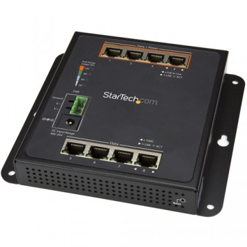StarTech.com Switch industriale a 8 porte Gigabit PoE - 4 x PoE+ 30W - Power Over Ethernet - Switch gestito GbE Layer/L2 in meta