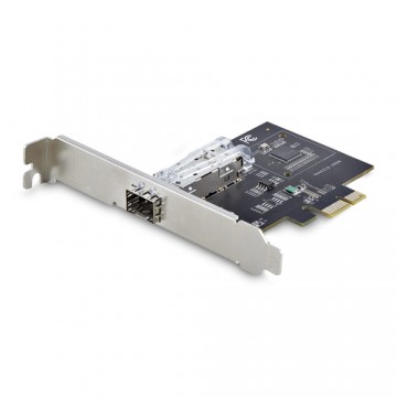 StarTech.com Scheda di Rete SFP GbE a 1 porta, PCIe 2.1 x1, Intel I210-IS, Controller 1GbE, 1000BASE rame/fibra ottica, NIC Giga