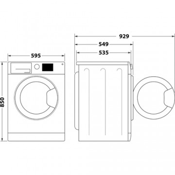 Indesit EWDE 861483 W IT N lavasciuga Libera installazione Caricamento frontale Bianco D