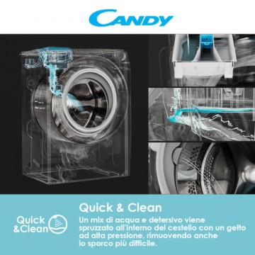Candy RapidÓ ECO, Lavasciuga Slim 8/5kg, Classe A-15%, 1400 giri, Bianco, ROW 4856DWMS7-S