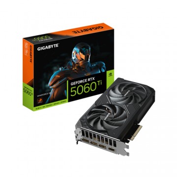 GIGABYTE GeForce RTX 5060 Ti WINDFORCE 8G Scheda Grafica – 8 GB GDDR7, 128 bit, PCI-E 5.0, 2572 MHz Frequenza del core, 3 x Di
