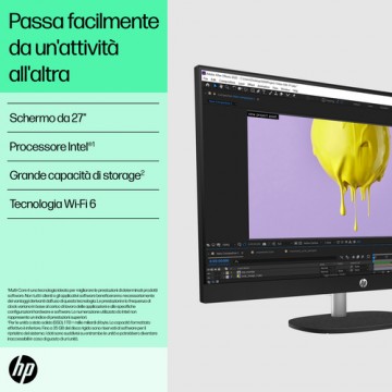 HP All-in-One 27-cr0054nl Intel® Core™ i5 i5-1335U 68,6 cm (27") 1920 x 1080 Pixel PC All-in-one 16 GB DDR4-SDRAM 1 TB SSD Wi