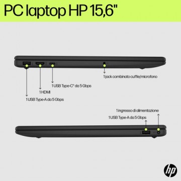 HP 15-fd0077nl Intel® Core™ i7 i7-1255U Computer portatile 39,6 cm (15.6") Full HD 16 GB DDR4-SDRAM 512 GB SSD Wi-Fi 6 (802.1