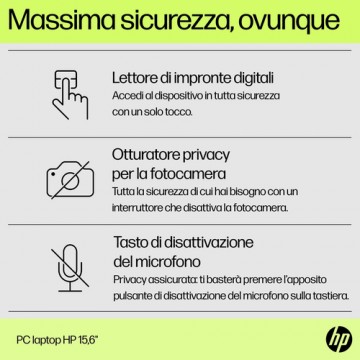 HP Laptop 15-fd0092nl Intel® Core™ i7 i7-1355U Computer portatile 39,6 cm (15.6") Full HD 16 GB DDR4-SDRAM 512 GB SSD Wi-Fi 6