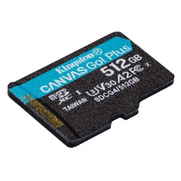 Kingston Technology 512 GB microSDXC Canvas Go Plus Gen4 200R A2 U3 Confezione singola senza ADP