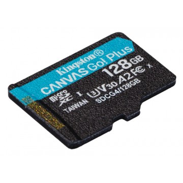 Kingston Technology 128 GB microSDXC Canvas Go Plus Gen4 200R A2 U3 Confezione singola senza ADP