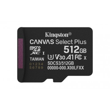Kingston Technology 512GB micSDXC Canvas Select Plus Gen3 150R A1 (Adattatore SD non incluso)