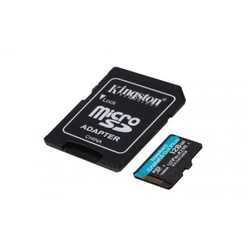Kingston Technology Scheda microSDXC Canvas Go Plus Gen4 200MB/s A2 U3 V30 da 128 GB + adattatore
