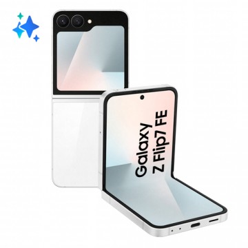 Samsung Galaxy Z Flip7 FE Smartphone AI, RAM 8GB, 256GB, Display 3,4" Super AMOLED/6,7" Dynamic AMOLED 2X, Fotocamera 50MP, Whit