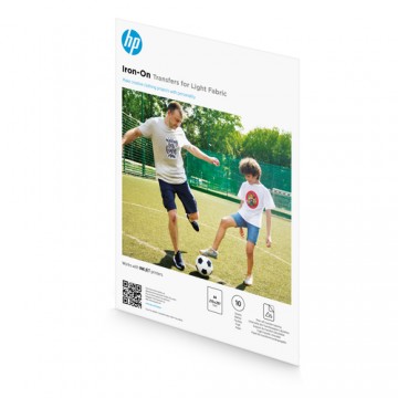 HP Carta per trasferimenti a caldo su tessuti chiari, A4 (210 x 297 mm), 10 fogli