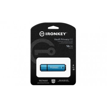 Kingston Technology IronKey 16GB Vault Privacy 50 crittografia AES-256, FIPS 197