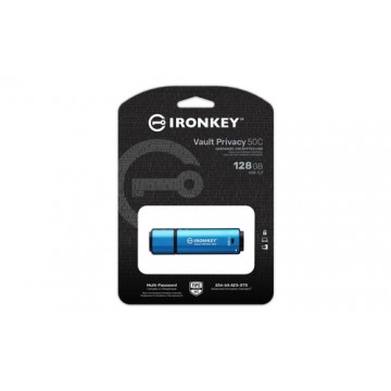 Kingston Technology IronKey 128GB USB-C Vault Privacy 50C crittografia AES-256, FIPS 197