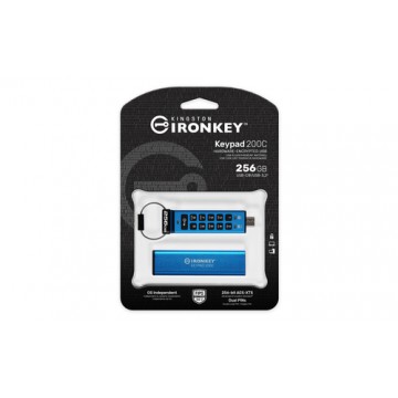 Kingston Technology IronKey Keypad 200C USB-C da 256 GB, FIPS 140-3 livello 3 (in fase di approvazione) AES-256