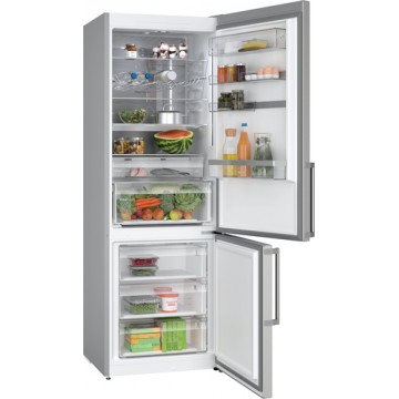 Bosch Serie 6 KGN49AICT Frigorifero Combinato da libera installazione 203 x 70 cm Acciaio anti-impronta Classe C