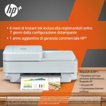 HP ENVY 6430e Wireless All-in-One Colore Stampante, Instant Ink Fotocopiatrice, scanner