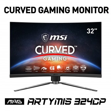 MSI MAG ARTYMIS 324CP Curved Gaming Monitor - 31.5 Inch, 16:9 Full HD (1920 x 1080), VA, 165Hz, 1ms