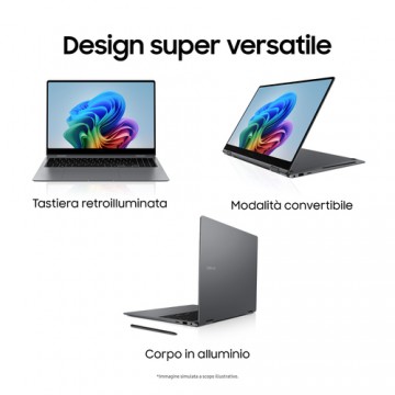 Samsung Galaxy Book Galaxy Book5 Pro 360 Intel Core Ultra 7 256V Computer portatile 40,6 cm (16") Touch screen WQXGA+ 16 GB LPDD