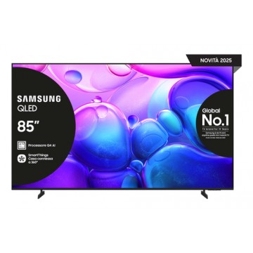 Samsung QLED 85" QE85Q6FAAUXZT 4K, Processore Q4 Lite, 4K Upscaling, Color Booster, OTS Lite, Metal Stream Design, Smart TV, 202