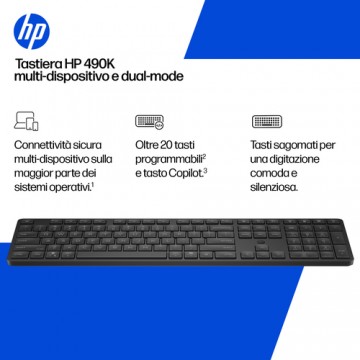 HP Tastiera 490K multi-dispositivo e dual-mode