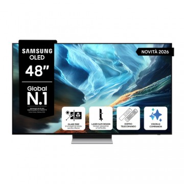Samsung OLED AI TV 48" QE48S90HAEXZT 4K, Processore NQ4 AI Gen3, 4K AI Upscaling Pro, Glare Free, OLED HDR+, Motion Xcelerator 1
