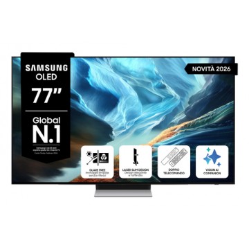 Samsung OLED AI TV 77" QE77S90HATXZT 4K, Processore NQ4 AI Gen3, 4K AI Upscaling Pro, Glare Free, OLED HDR+, Motion Xcelerator 1