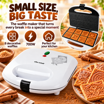 EFBE-SCHOTT ZWE 1000 Macchina per Waffle alla Cannella 700W,Piastra Antiaderente
