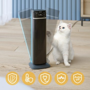 Philips Serie 5000 Torre Termoventilatore, 2000W, Connesso Wi-Fi, Tec. ceramica, 5 sistemi di sicurezza CX5120/11